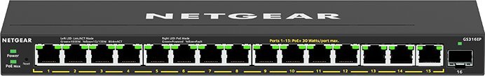 Nespravovaný prepínač Netgear GS316EP 16xGE PoE+